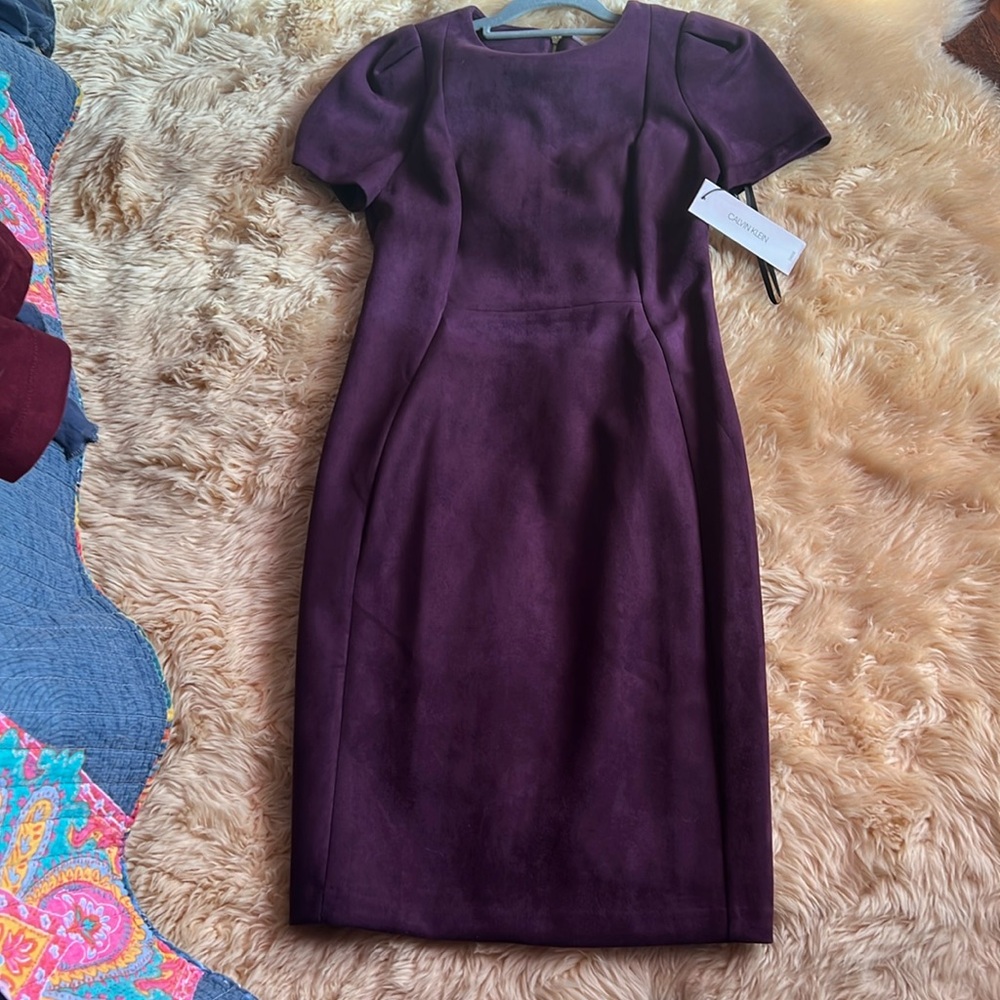 Calvin Klein microsuede dress